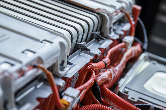 Wires and connections inside the high voltage lithium battery. The concept of safe repair and operation of lithium batteries. Development of new types of batteries.