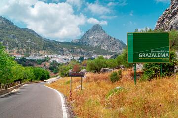Village on the white villages route in the Sierra Grazalema natural park