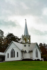 Fototapeta na wymiar White Church in Smoky Mountains Area