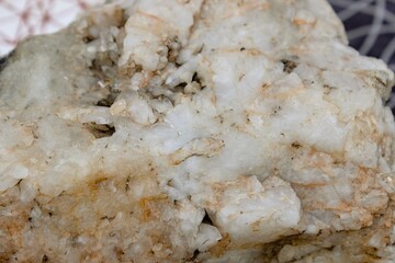 Natural white quartz background. White stone.
