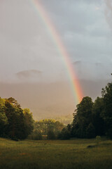 rainbow over the river