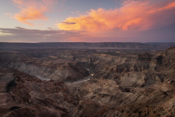 Fototapeta na wymiar Fish river canyon, the second world largest canyon, the main tourist attraction in Namibia, Africa