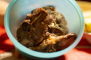lamb steak on the grill