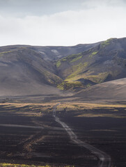 F-road in the Icelandic Highland, leading to Landmannalaugar