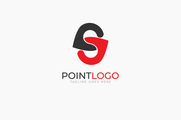 Abstract Initial S Point Logo, Letter S from point icon combination, usable for business and brand logos, flat design logo template, vector illustration
