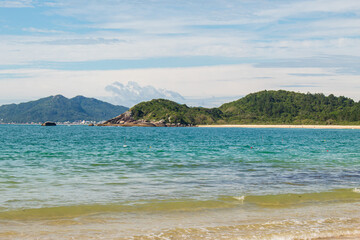 beach with water located at Quatro Ilhas Beach, Bombinhas, Santa Catarina, Brazil