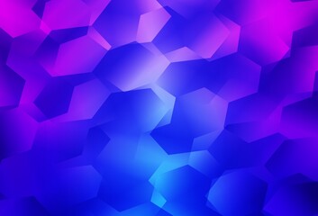 Fototapeta na wymiar Light Pink, Blue vector layout with hexagonal shapes.