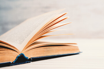 open book on the table.