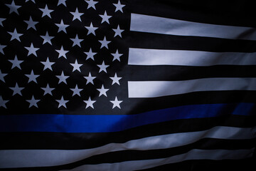 Police Thin Blue Line Flag