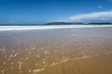 Scenic view Plettenberg Bay beach, South Africa.