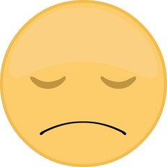 Vector illustration of sad emoticon