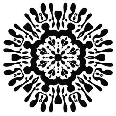 Easy abstract mandala. Flower Ornamental Illustration. Great for different greeting cards, invitations, backgrounds, prints. Digital drawing. Floral. Flower. Oriental. 