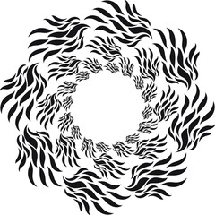 Fototapeta premium Easy abstract mandala. Flower Ornamental Illustration. Great for different greeting cards, invitations, backgrounds, prints. Digital drawing. Floral. Flower. Oriental. 