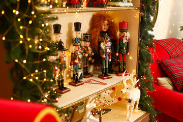 Fototapeta na wymiar christmas tree with gifts and decorations