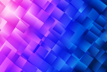 Light Pink, Blue vector backdrop with rhombus.