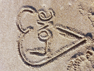 heart on sand