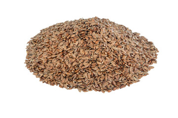 Flax seed isolated on white background. healthcare food concept.