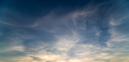 Naklejka na ściany i meble abstract white Cloud on dramatic blue sky free space
