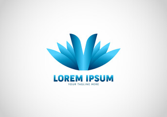 Initial V Letter Wing, Logo Template, Elegant Design, Resembling a flower.