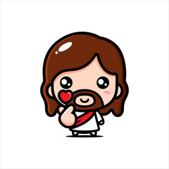 vector design of Jesus love	
