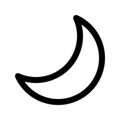 moon icon for silent symbol interface button isolated on white background