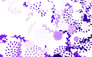 Light Purple vector natural pattern with flowers