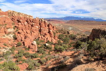 Fototapeta premium Sandstone Statues and desert beauty, Arches National Park