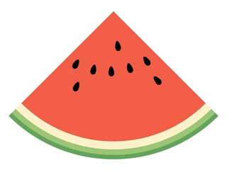 カットされた赤いスイカのイラスト