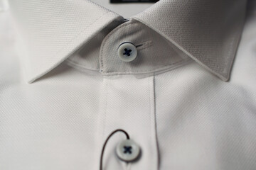 white shirt with collar and button