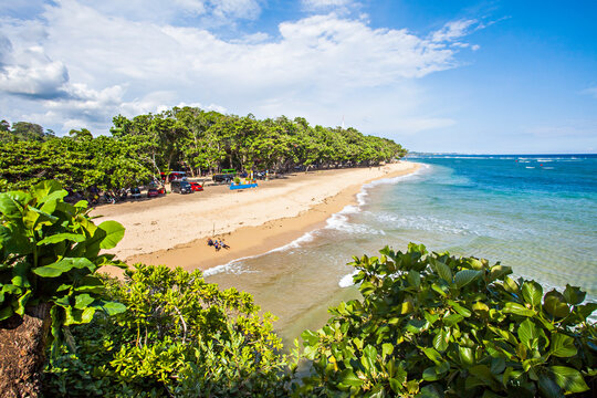 Beautiful seascape of Bale Kambang beach, a tourist destination in Southern Malang, East Java, Indonesia.