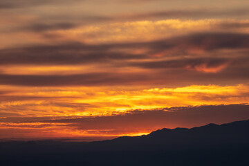 風景素材　琵琶湖の夜明け　冬