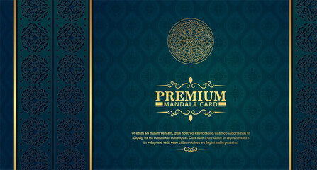 Luxurious mandala background with decorative frames