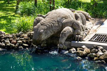 Naklejka premium ウブドの古代寺院の石像