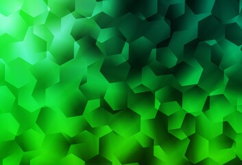 Dark Green vector low poly background.