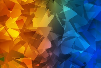 Dark Blue, Yellow vector abstract mosaic backdrop.