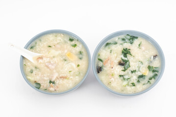 Cantonese congee with preserved egg and lean pork