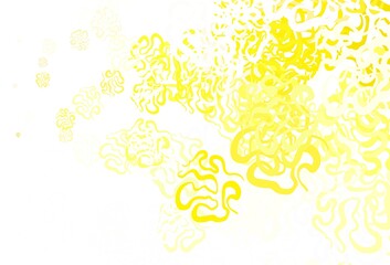 Light Yellow vector pattern with random forms.
