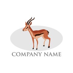 Deer vector logo with cartoon design using the latest adobe illustrator, beautiful like real