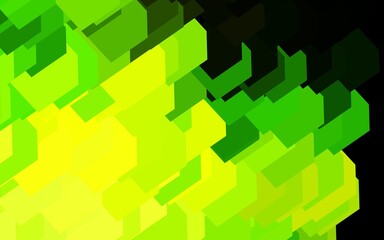 Dark Green, Yellow vector backdrop with rhombus.