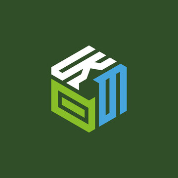 Creative initial letter KGO logo design concept