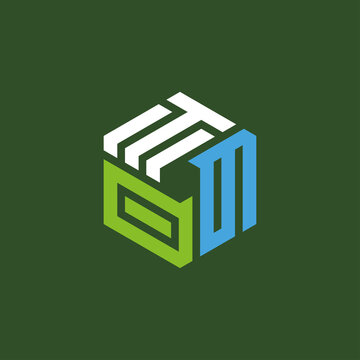 Creative initial letter TGO logo design concept