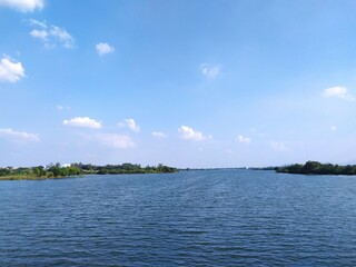 Fototapeta premium lake and blue sky