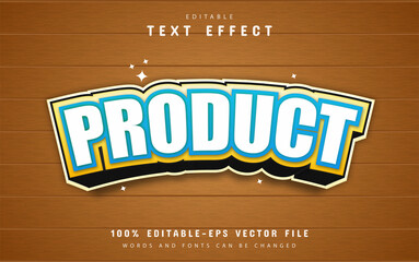 Product text effect cartoon style
