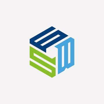 Creative initial letter GBS logo design concept