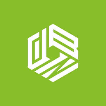 Creative initial letter DBN logo design concept vector
