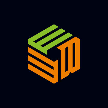 Creative initial letter EBM logo design concept vector