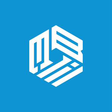Creative initial letter YBI logo design concept vector