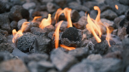 close up of fire