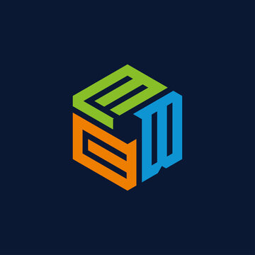 Creative initial letter FBC logo design concept vector