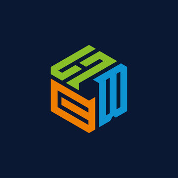 Creative initial letter HBC logo design concept vector